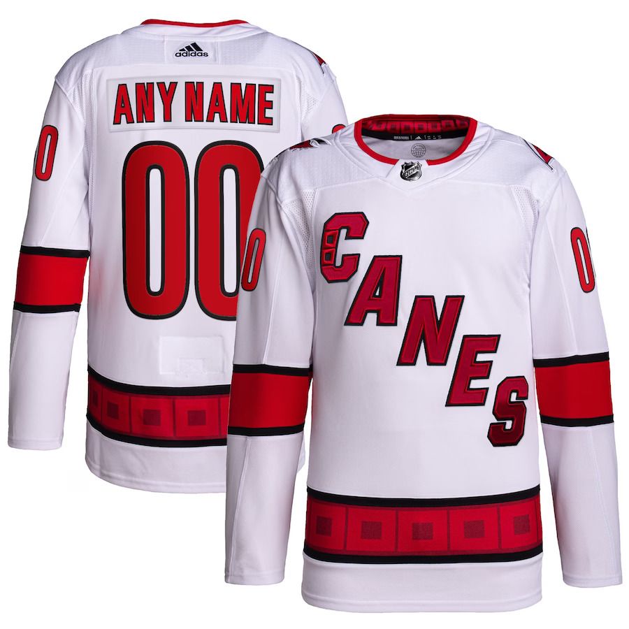 Men Carolina Hurricanes adidas White Away Primegreen Authentic Pro Custom NHL Jersey->carolina hurricanes->NHL Jersey